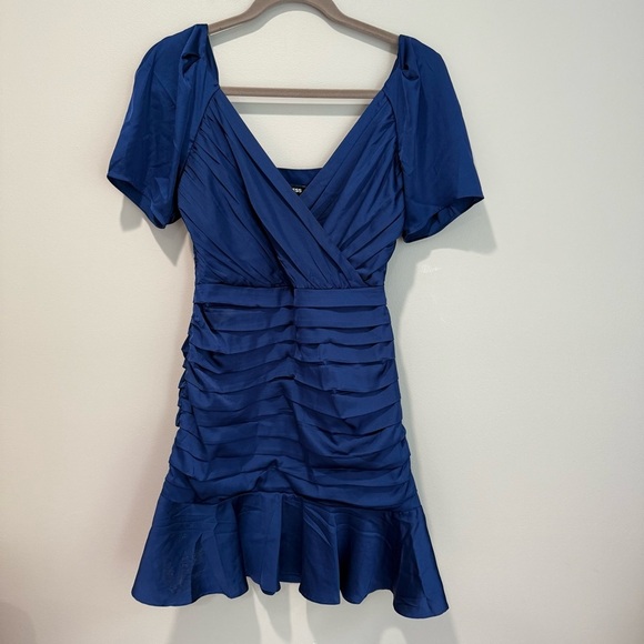 Express Dresses & Skirts - Express Blue Ruched Dress